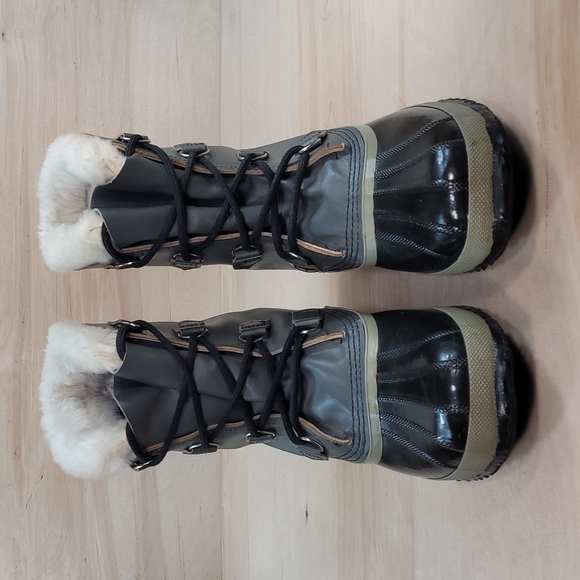 Sorel Manitou Kaufman Men\'s Gray Black Leather/Rubber Waterproof Boots main image 9